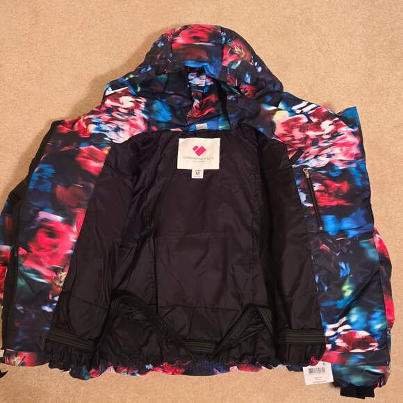 Obermeyer Isla Jacket Teen Size M 10-12, Color Bloominescense, NEW Hooded - Picture 6 of 15